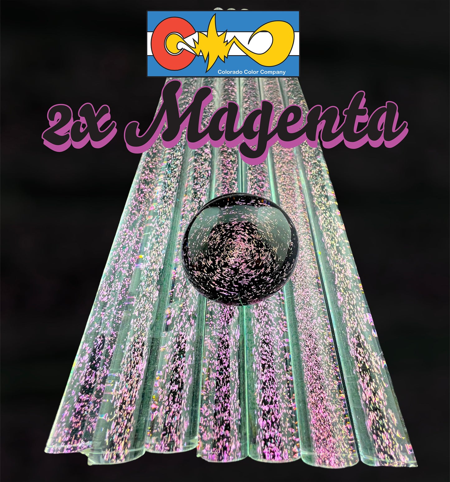 2X Magenta - Caña Dicroica - Vidrio Borosilicato - COE33