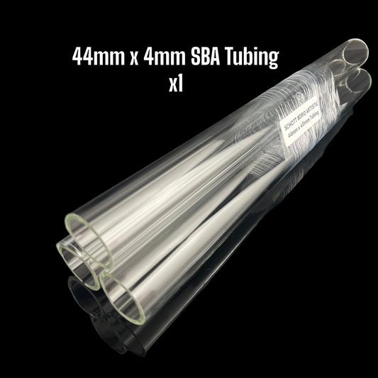 44mm x 4mm Clear Tubing - Schott Boro Artistic - COE 33 - 1pc.