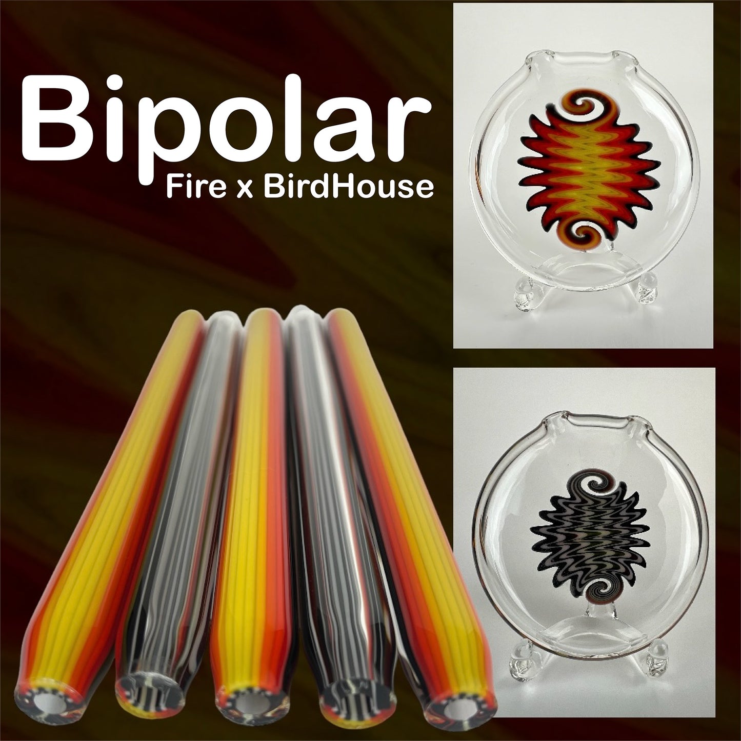 Fire x BirdHouse - Bipolar Tubing - Colorado Color Company - Borosilicate Glass