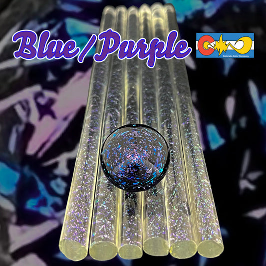 Azul/Púrpura - Caña Dicroica - Vidrio Borosilicato - COE33