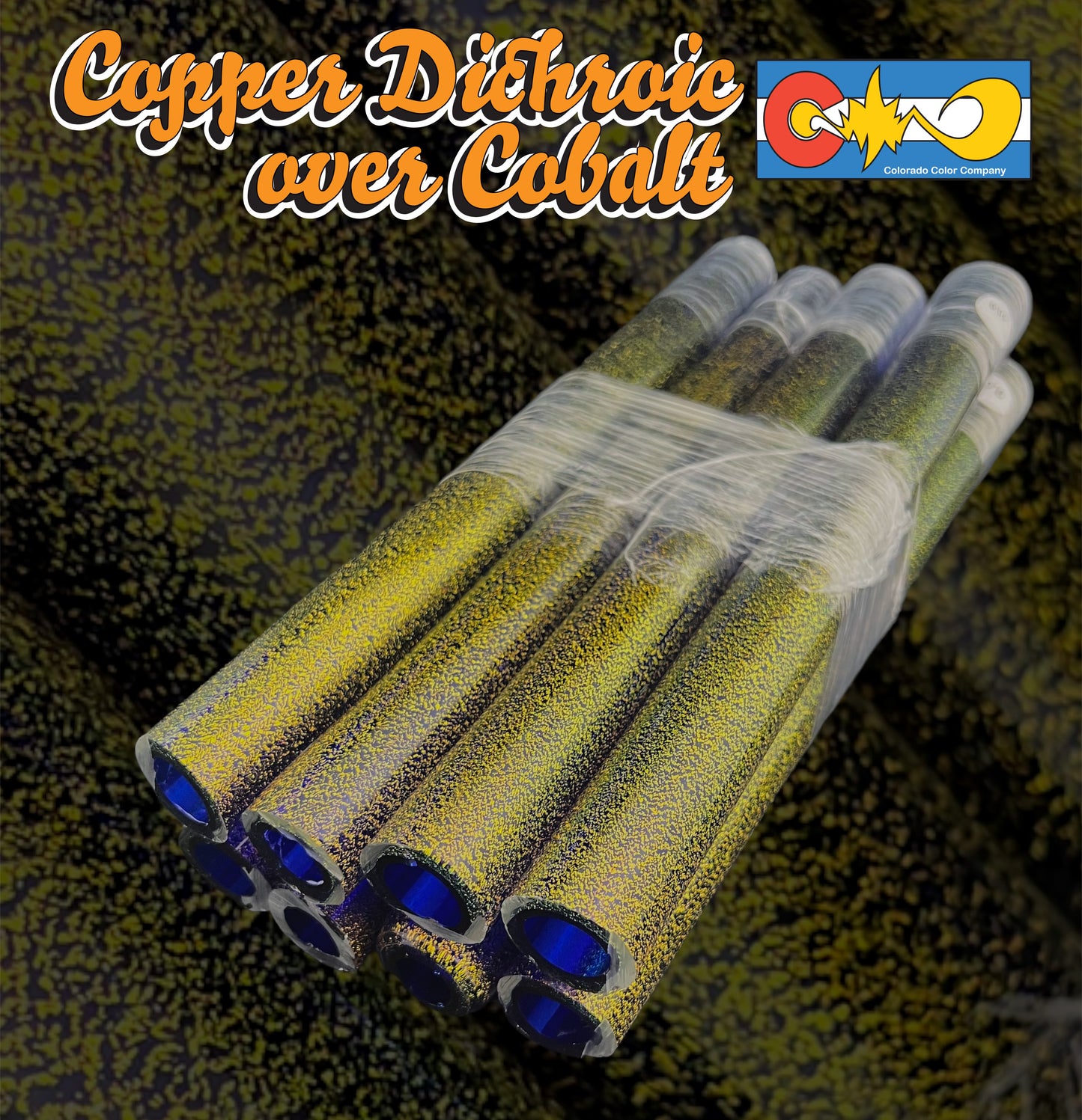 Copper Dichroic - Cobalt core layer - Borosilicate glass