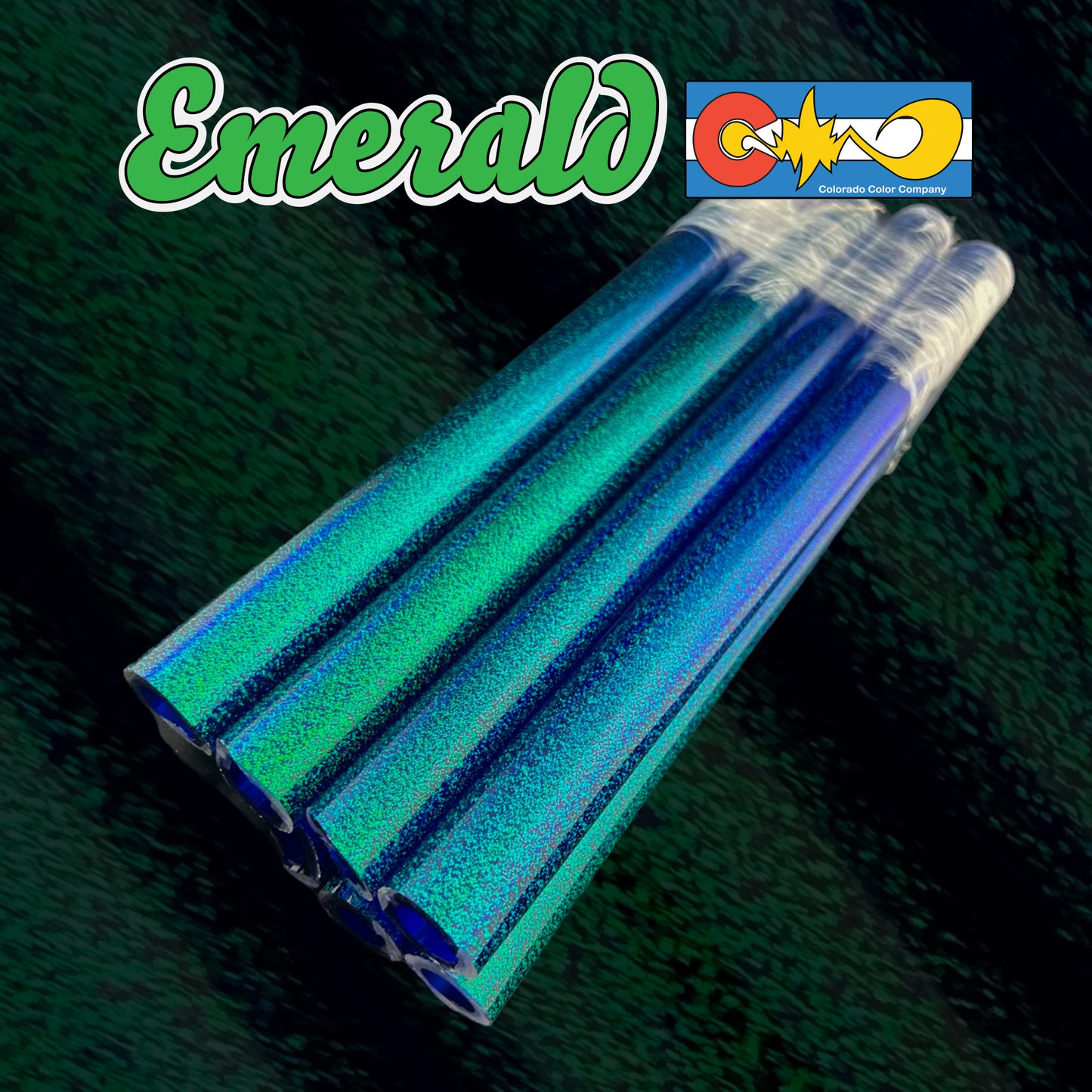 Emerald Green Dichroic - Cobalt core layer - Borosilicate glass