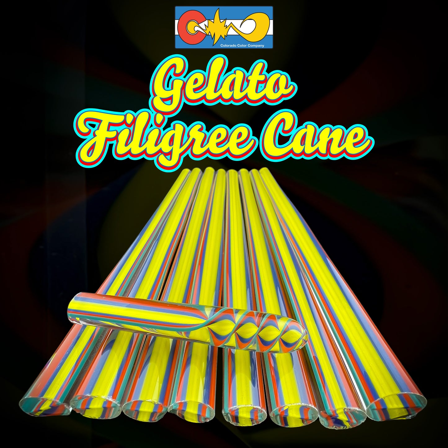 Gelato Cane – Filigraner Cane – Borosilikatglas