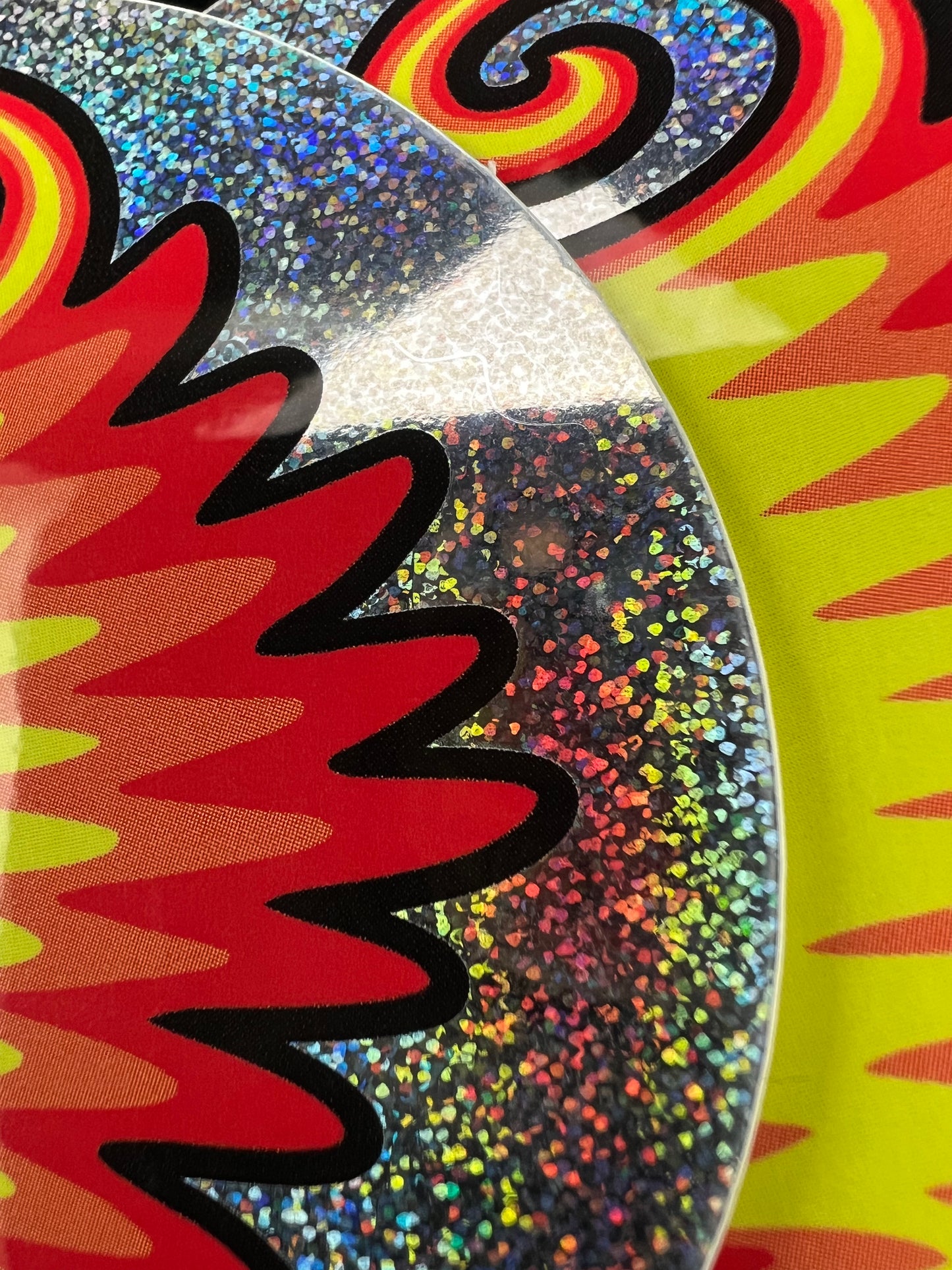 Holografischer Perücken-Wag-Aufkleber – 7,6 cm rund