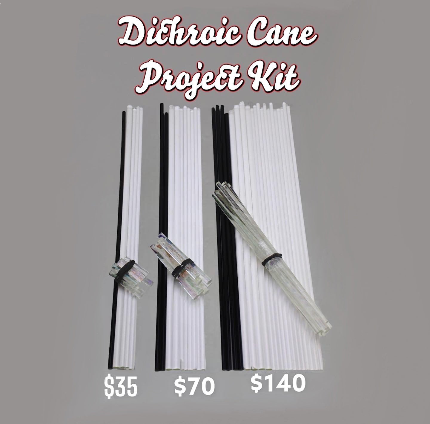Dichroic Cane Project Kit – Borosilikat – COE 33