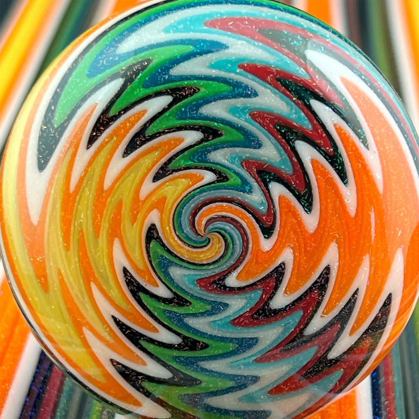 Wild Style - Dichroic over Line-work - Vac Stack - Borosilicate Glass - COE 33 - Dichroic Tubing