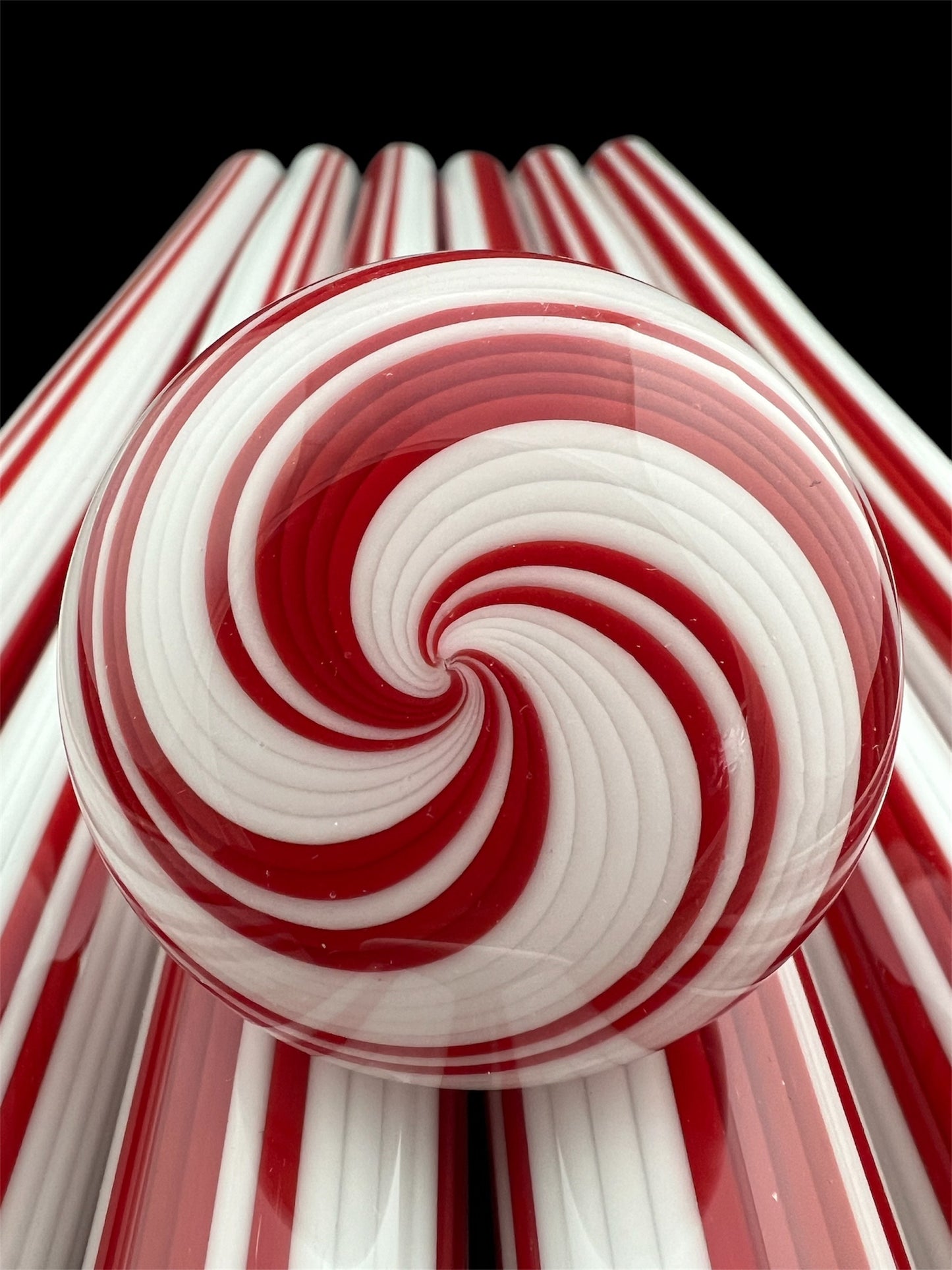 Candy Cane - Vac Stack - Borosilicate Glass - COE 33 - Lined Tubing