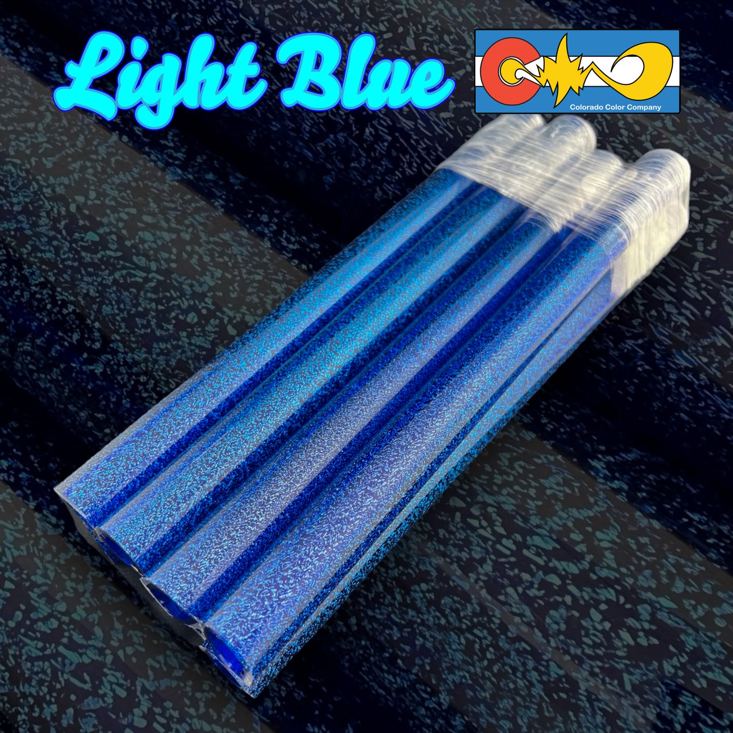 Light Blue Dichroic Tubing - Cobalt core layer - Borosilicate glass