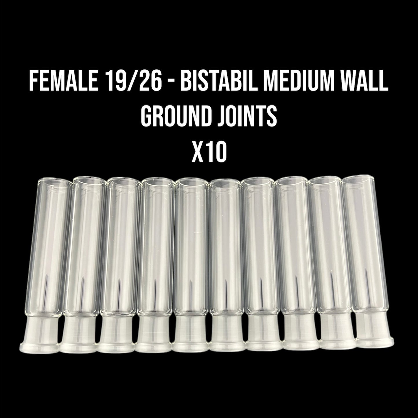 19 mm weibliche deutsche Schliffverbindungen – 19/26 Glas-auf-Glas-Anschluss – Bistabile mittlere Wand – Schott Borosilikatglas – COE 33