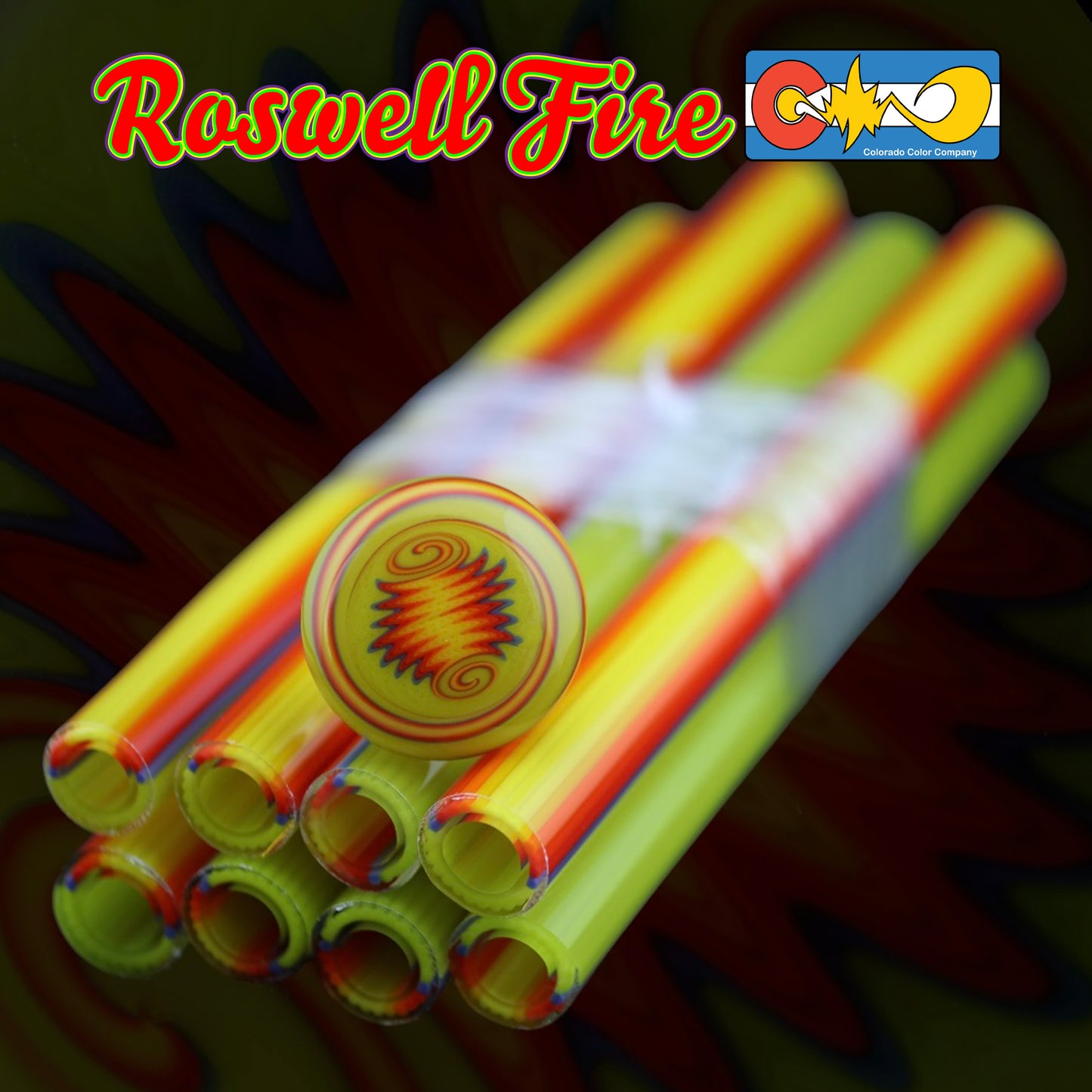 Roswell Fire - Vac Stack - Vidrio de borosilicato - COE 33 - Tubería revestida