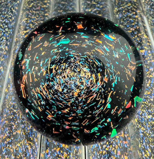 Copper/Teal - Dichroic Cane - Borosilicate Glass - COE33