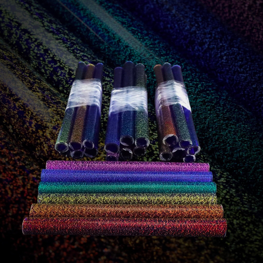 Rainbow Pack - Dichroic Over Cobalt Tubing - Variety Pack - 1 Pound - Borosilicate - COE 33