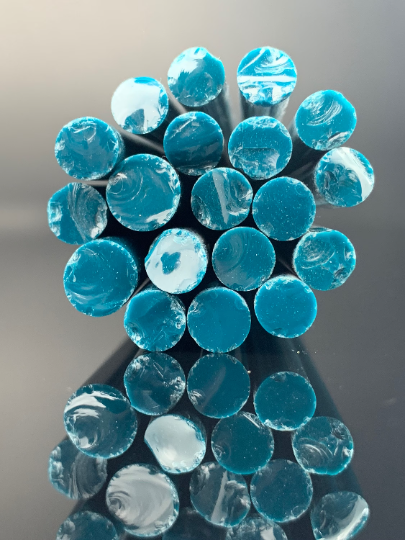 Blue Spruce Rods - NorthStar Glassworks - Borosilicate Glass