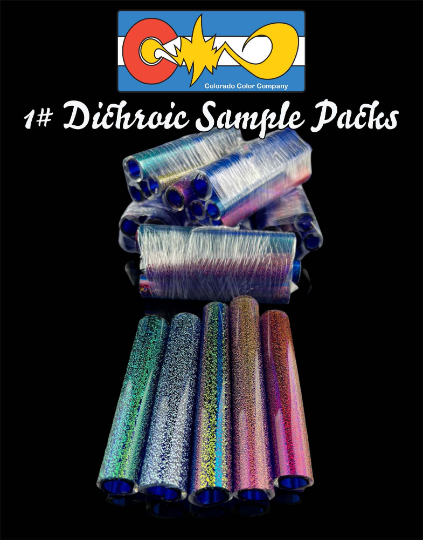 Dichroic Over Cobalt Tubing - Variety Pack - 1 Pound - Borosilicate - COE 33