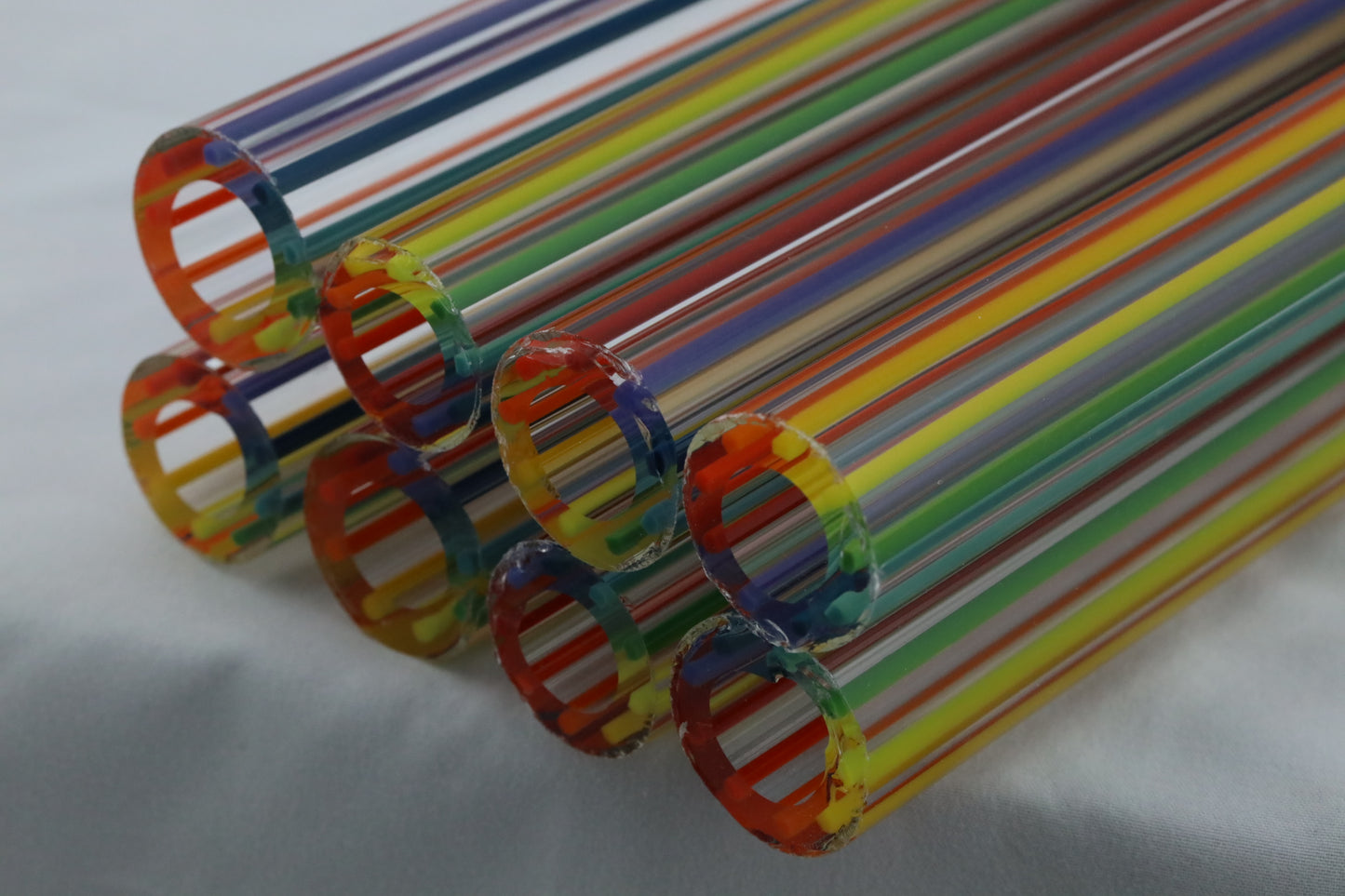 Over The Rainbow - Vac Stack - Borosilicate Glass - COE 33 - Lined Tubing