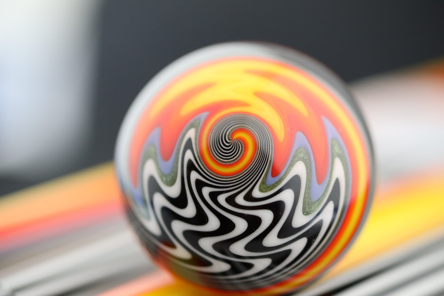 Fire Zebra - Vac Stack - Vidrio de borosilicato - COE 33 - Tubo revestido