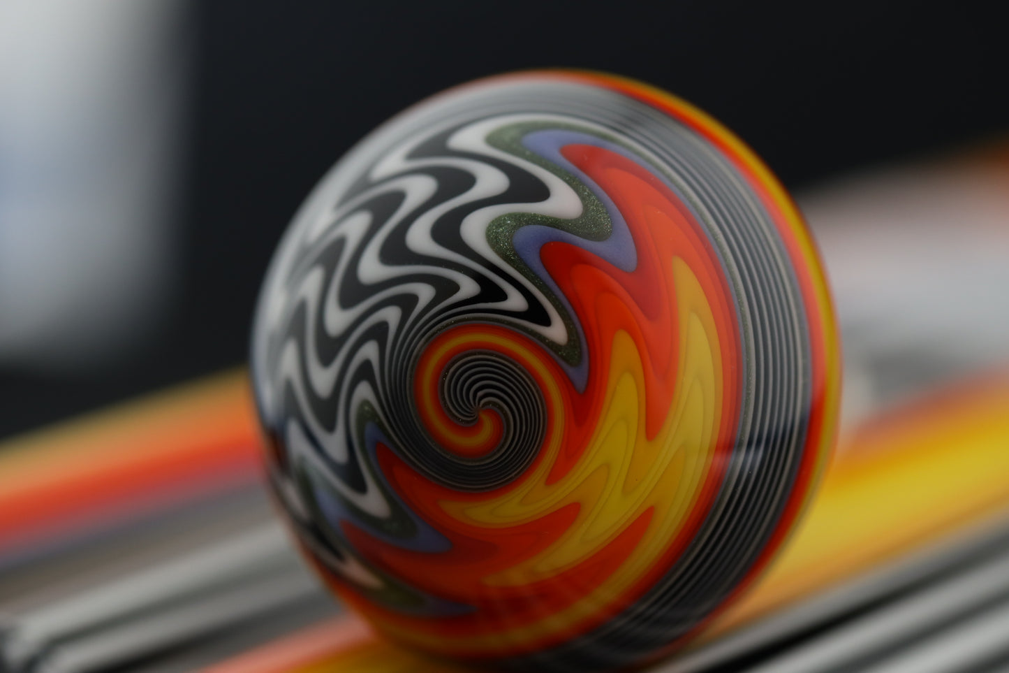 Fire Zebra - Vac Stack - Vidrio de borosilicato - COE 33 - Tubo revestido