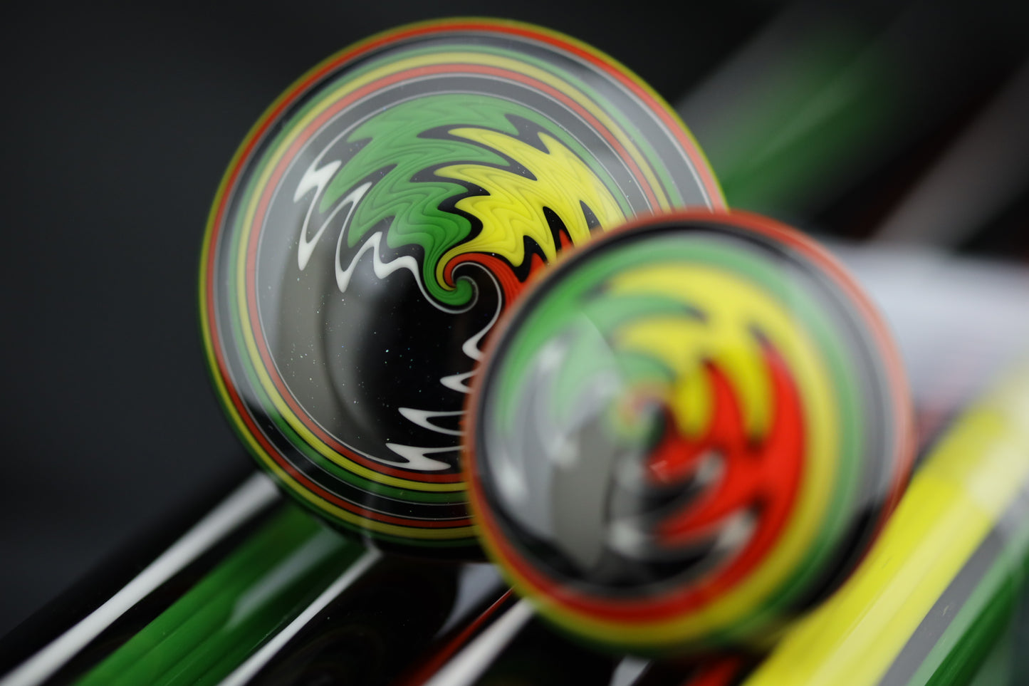 Galaxy Rasta - Vac Stack - Borosilicate Glass - COE 33 - Lined Tubing