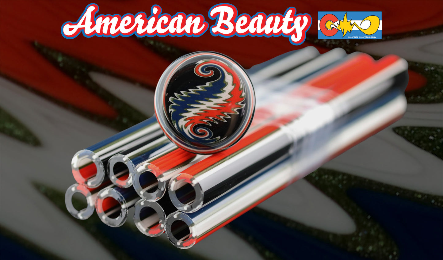 American Beauty – Vac Stack – Borosilikatglas – COE 33 – ausgekleideter Schlauch