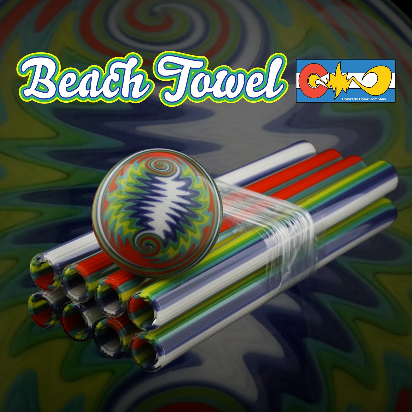 Beach Towel - Vac Stack - Borosilicate Glass - COE 33 - Lined Tubing