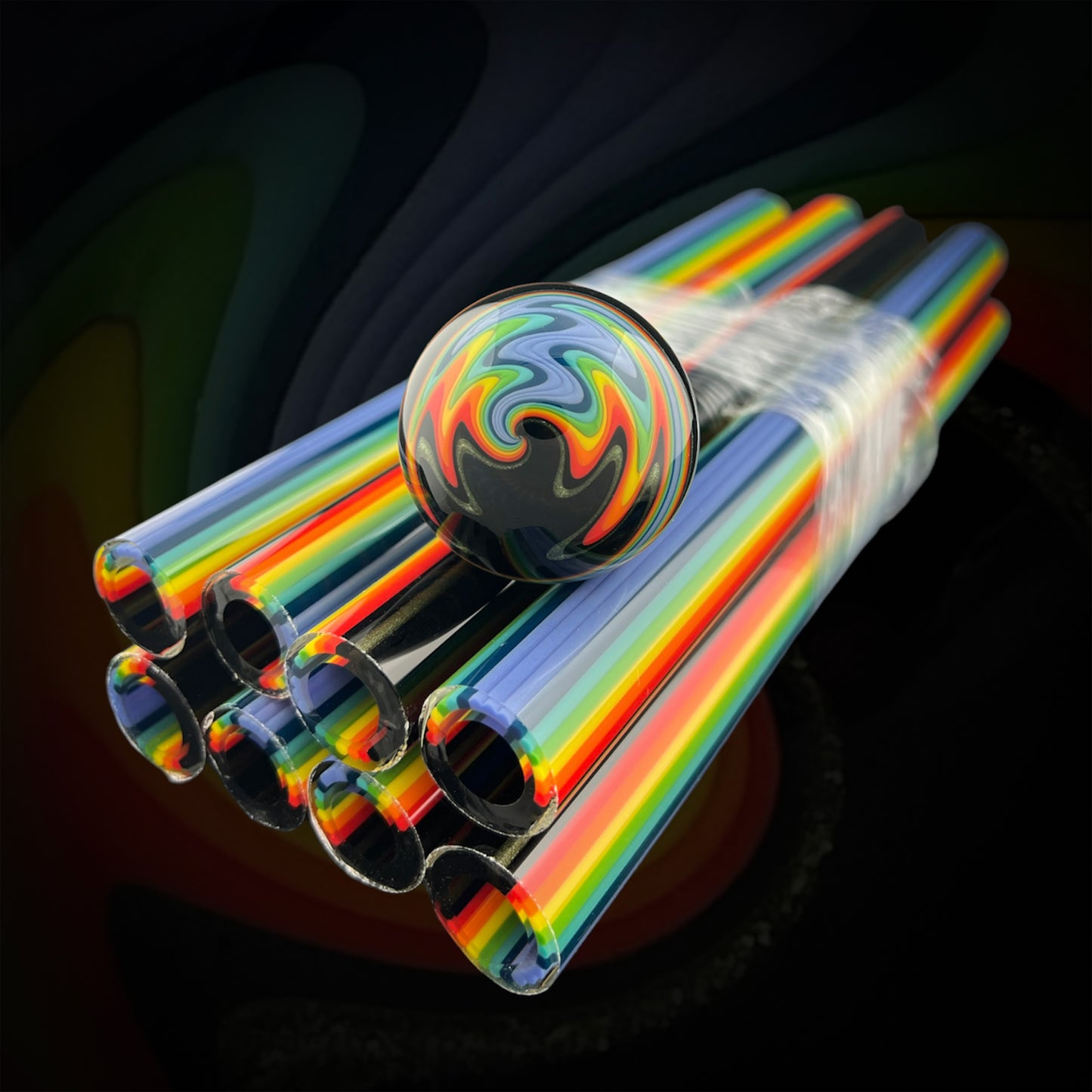 Chakra - Vac Stack - Vidrio de borosilicato - COE 33 - Tubo revestido