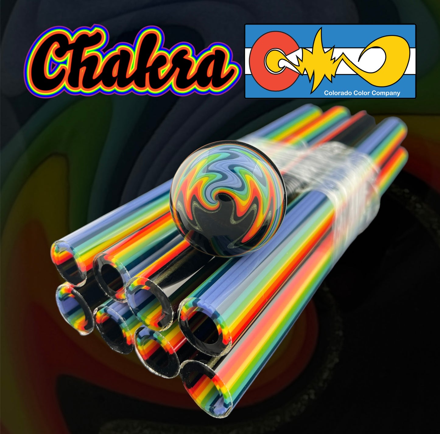 Chakra - Vac Stack - Vidrio de borosilicato - COE 33 - Tubo revestido