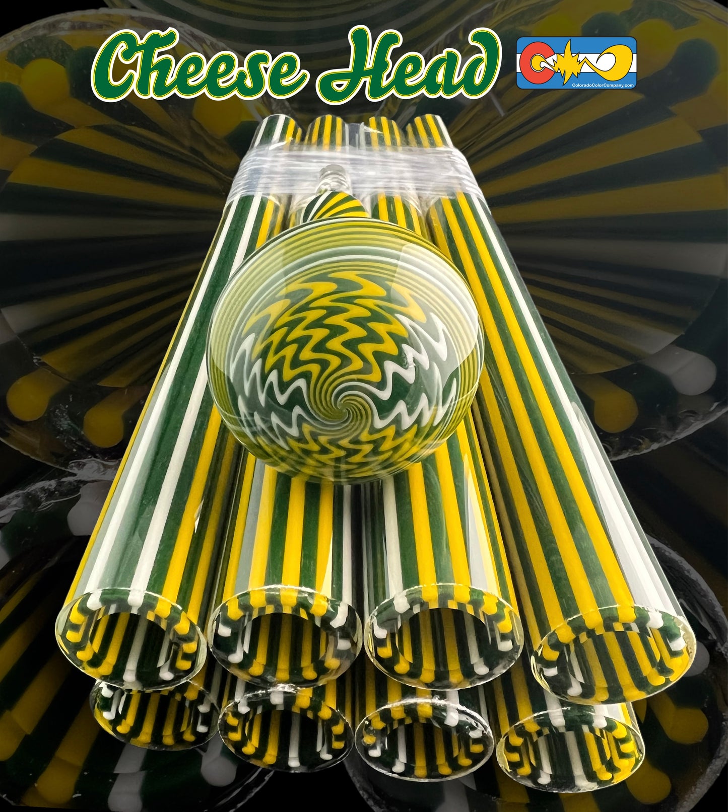 Cheese Head - Vac Stack - Borosilicate Glass - COE 33 - Lined Tubing
