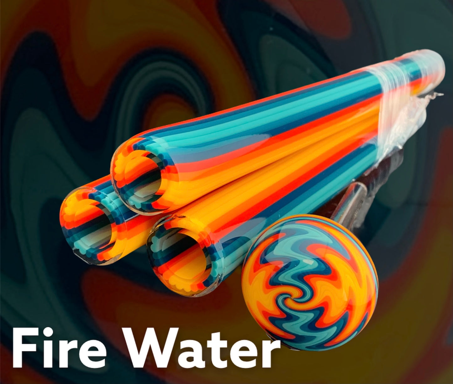 Fuego/Agua - Pila de vacío - Vidrio de borosilicato - COE 33 - Tubería revestida