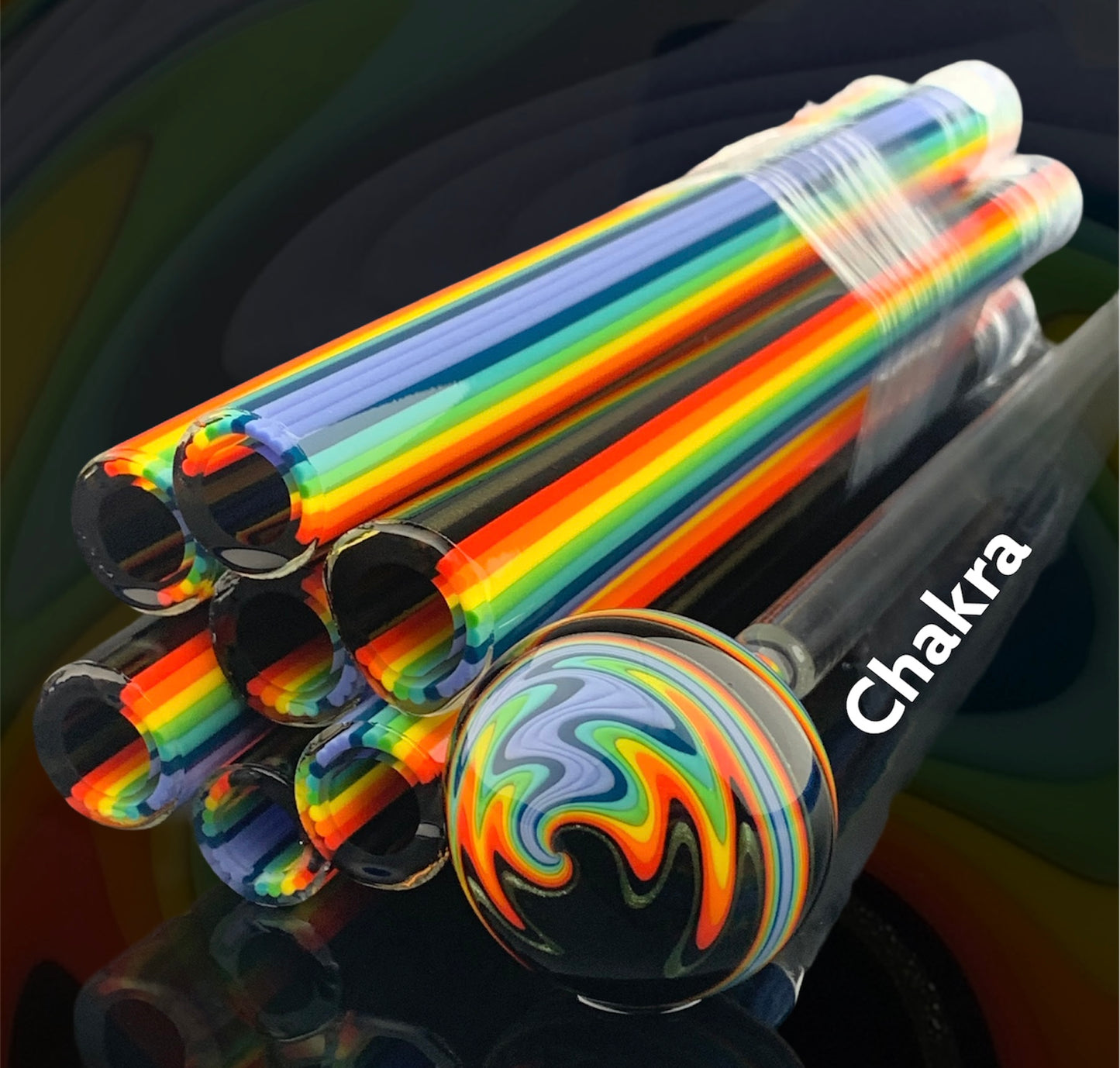 Chakra - Vac Stack - Vidrio de borosilicato - COE 33 - Tubo revestido