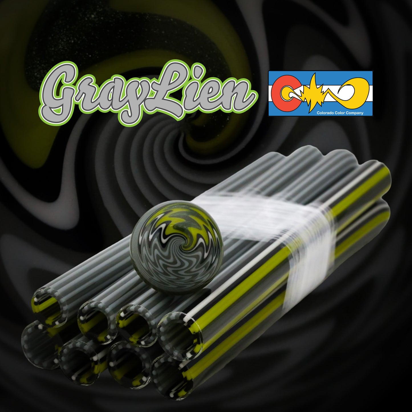 GrayLien - Vac Stack - Vidrio de borosilicato - COE 33 - Tubo revestido