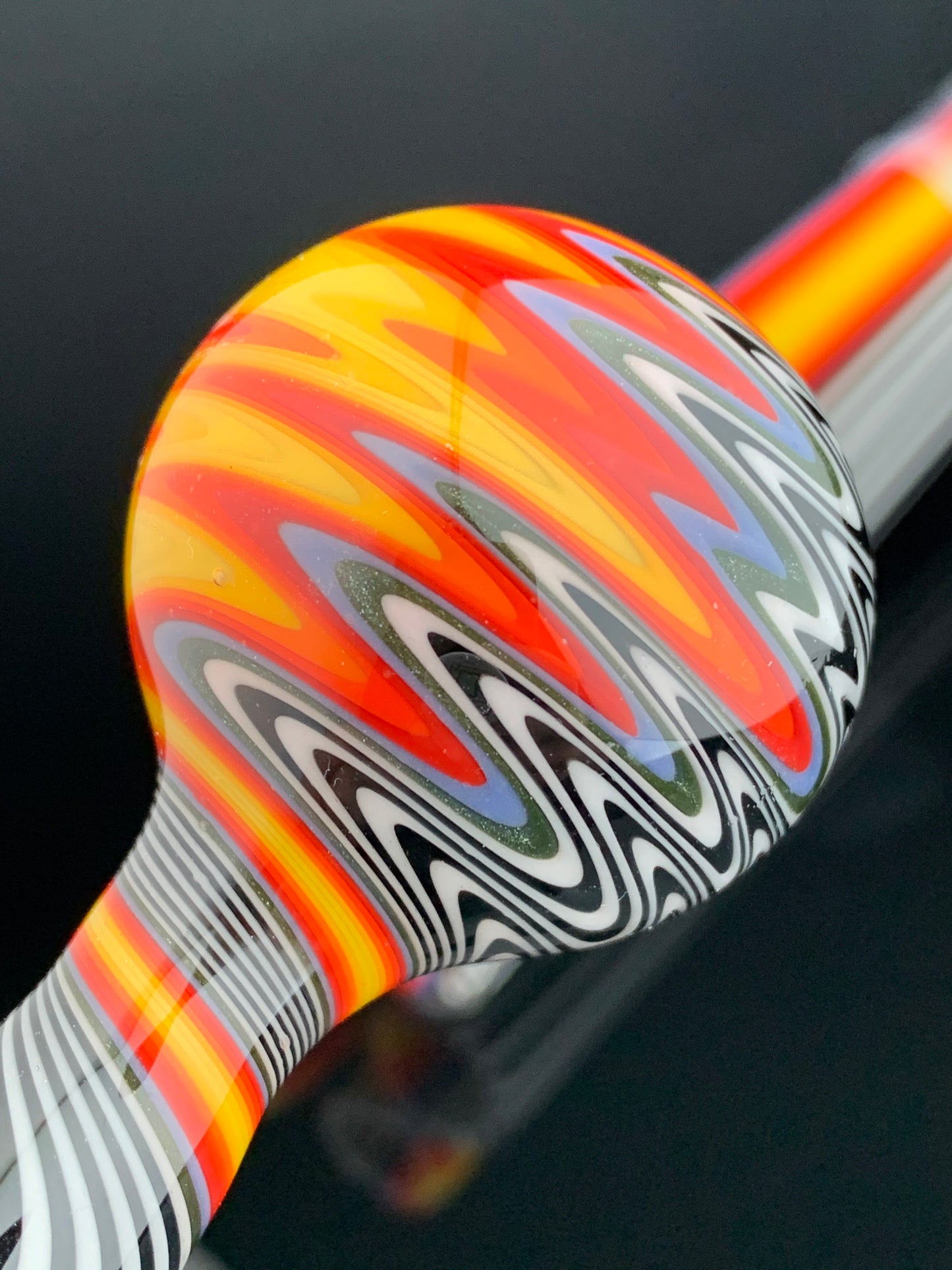 Fire Zebra - Vac Stack - Vidrio de borosilicato - COE 33 - Tubo revestido