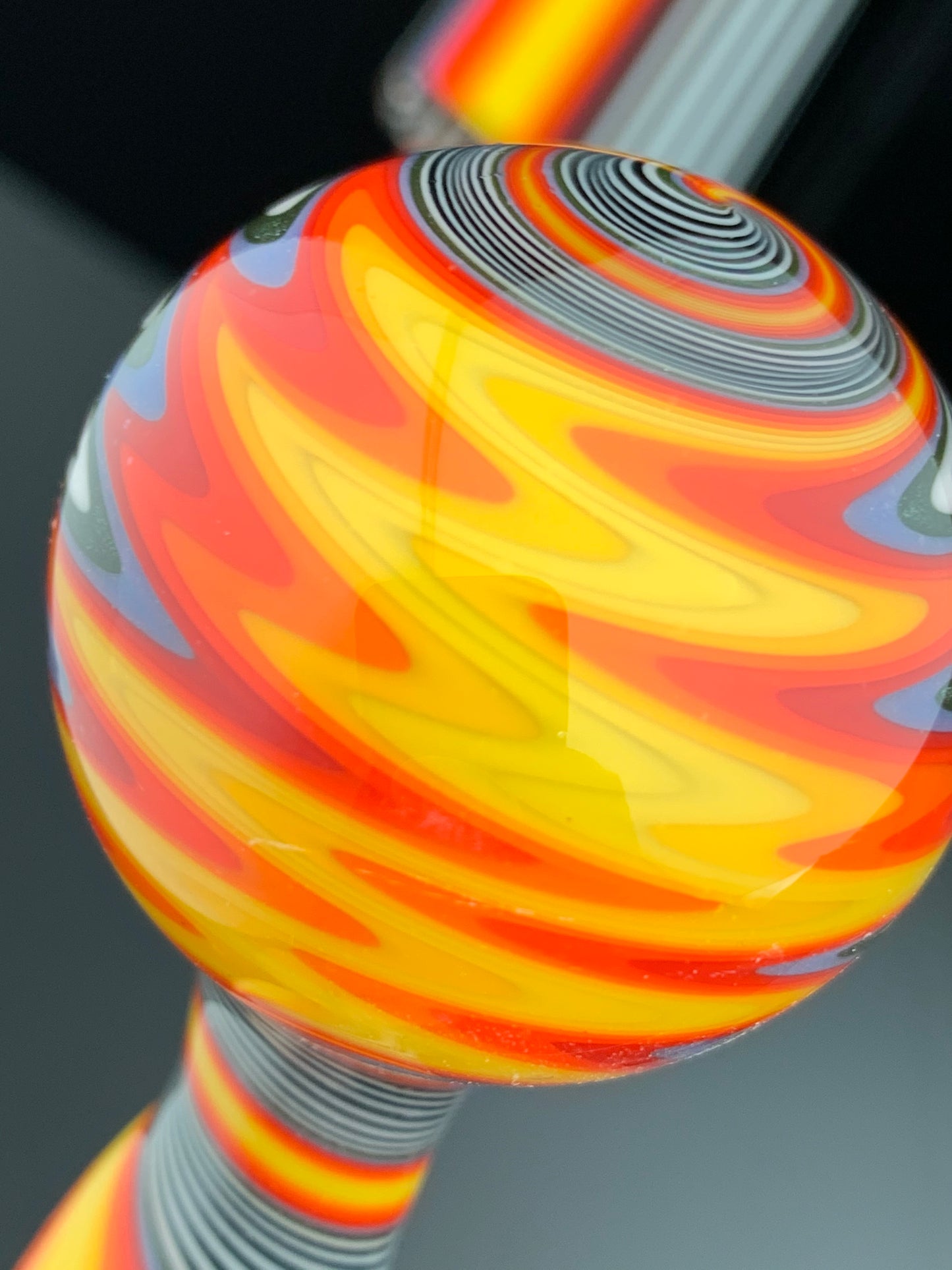 Fire Zebra - Vac Stack - Vidrio de borosilicato - COE 33 - Tubo revestido