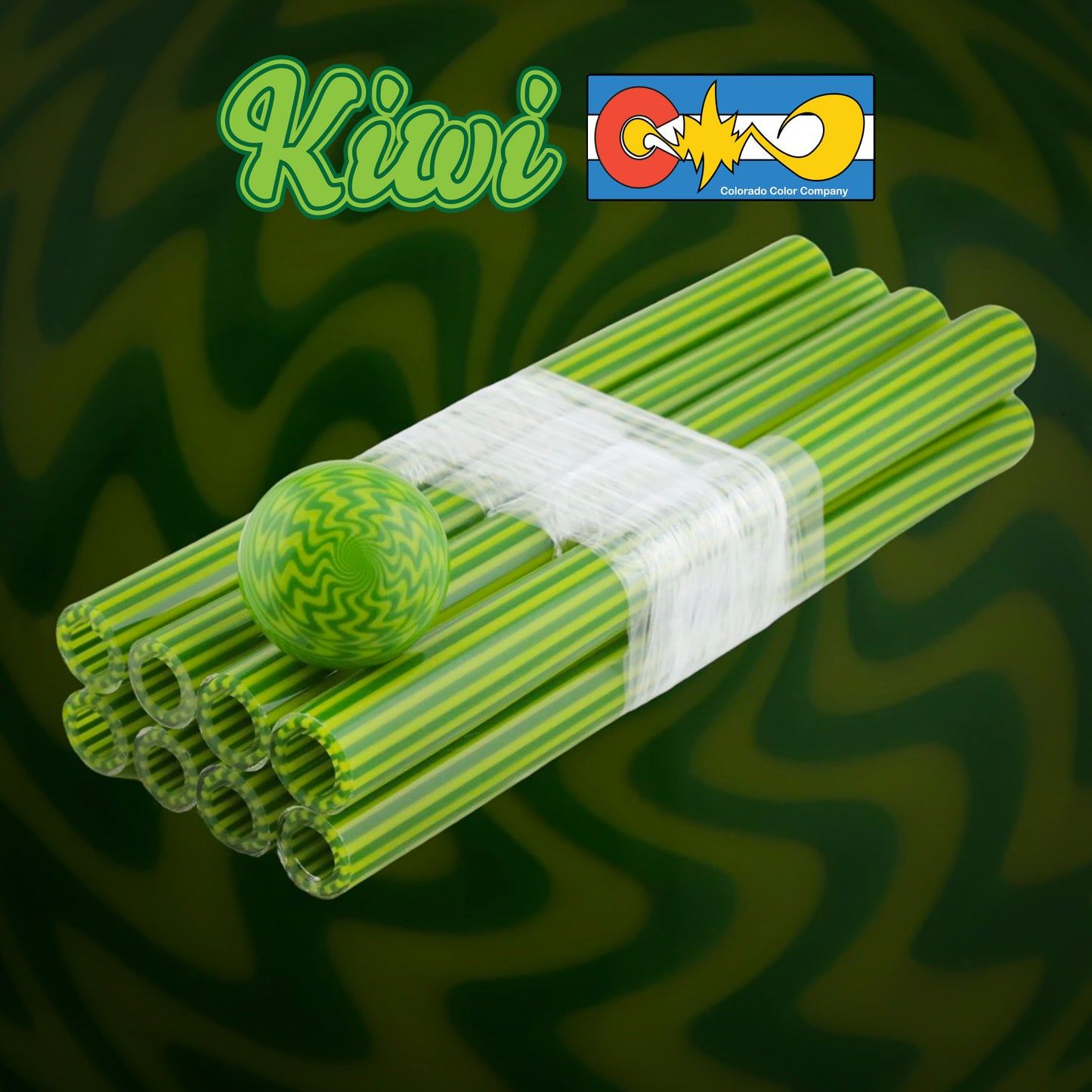 Kiwi - Vac Stack - Borosilicate Glass - COE 33 - Lined Tubing