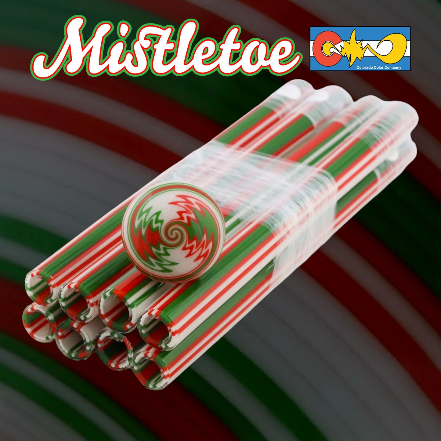 Mistletoe - Vac Stack - Borosilicate Glass - COE 33 - Lined Tubing