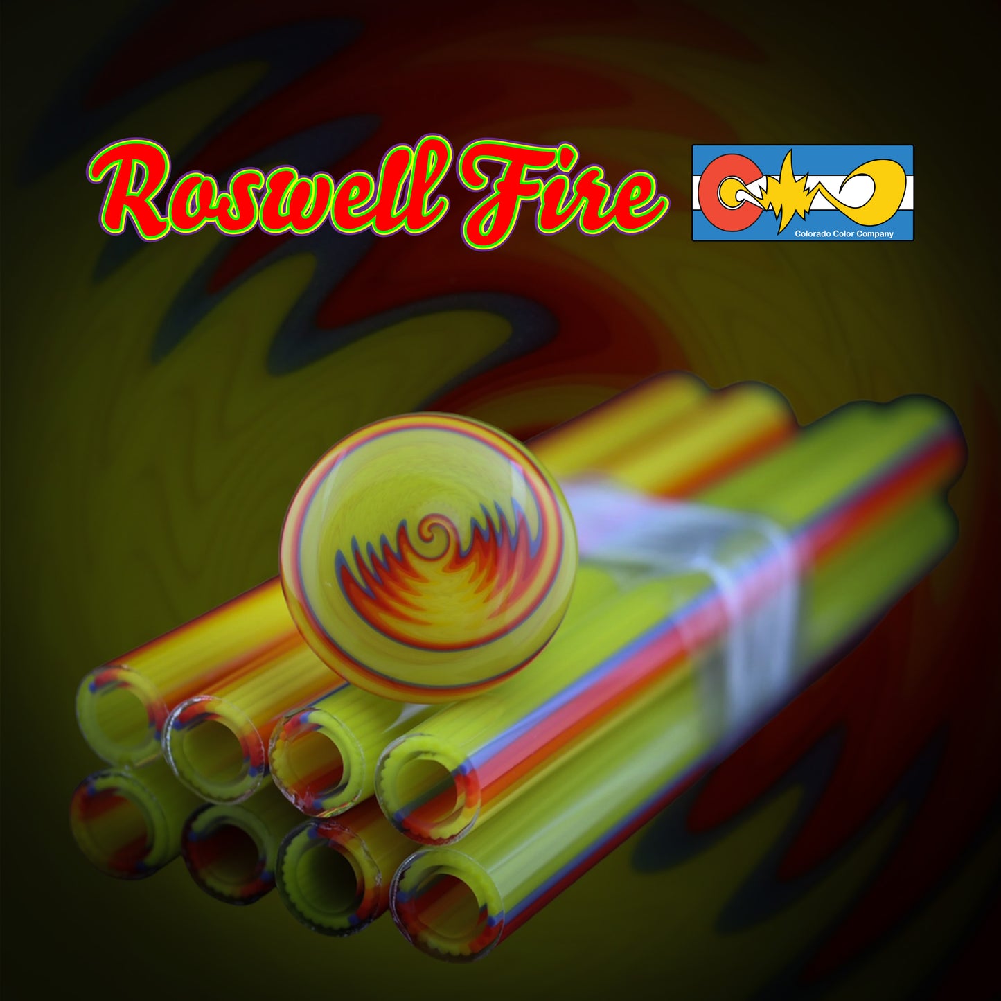 Roswell Fire - Vac Stack - Vidrio de borosilicato - COE 33 - Tubería revestida