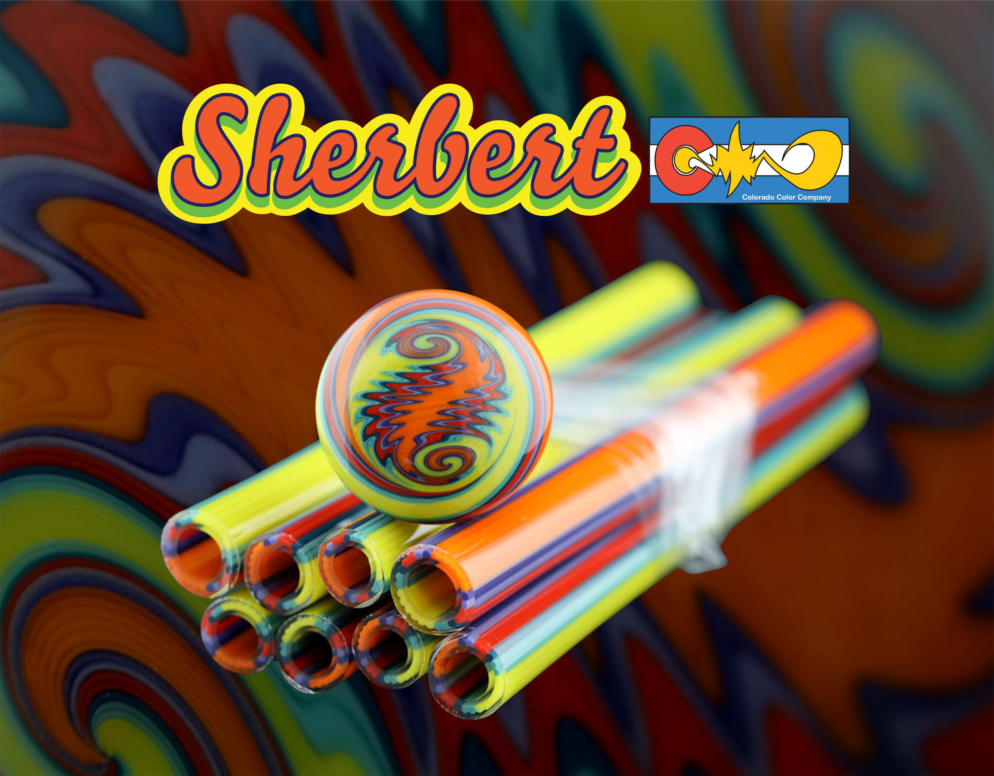 Sherbert - Vac Stack - Borosilicate Glass - COE 33 - Lined Tubing