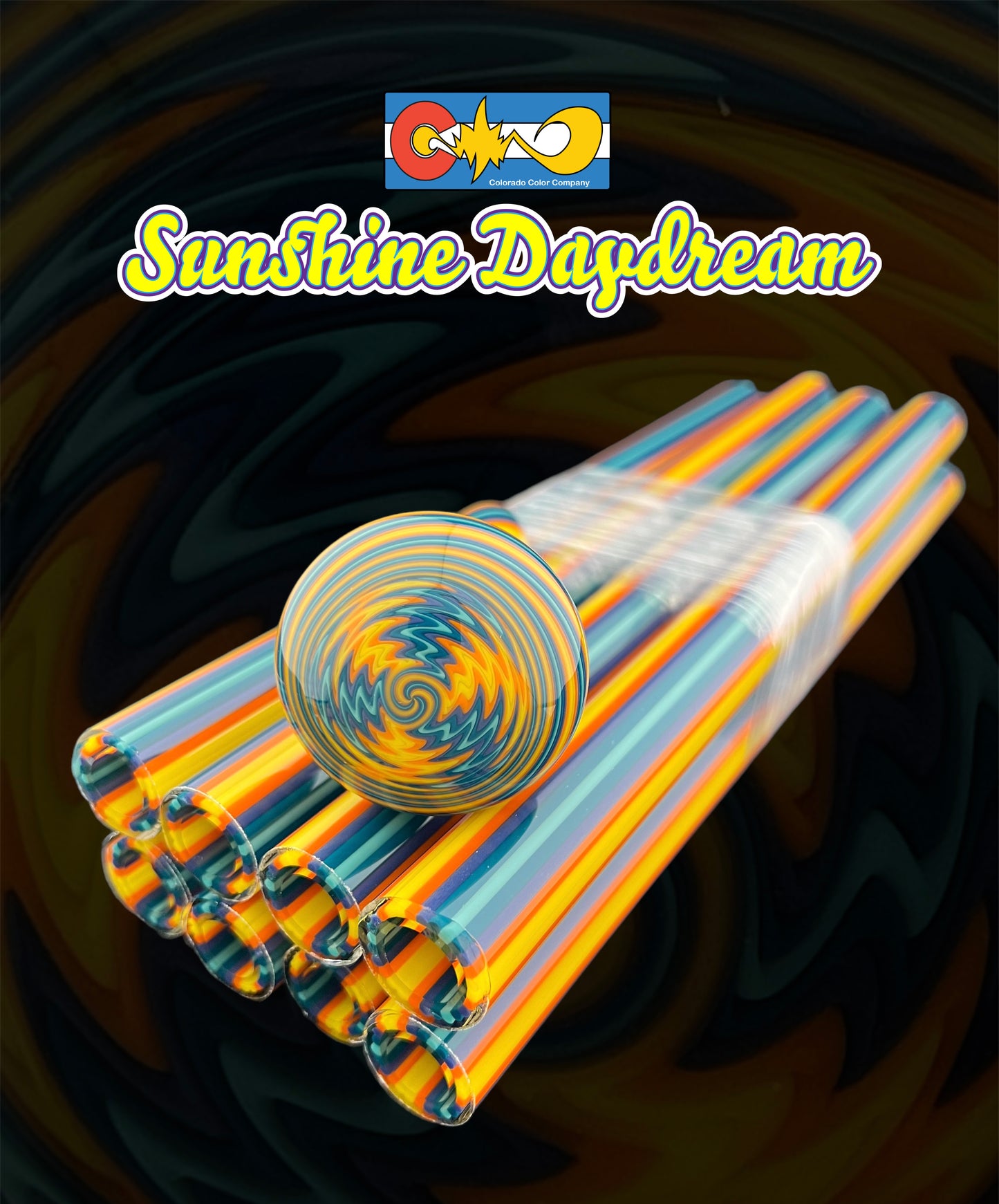 Sunshine Daydream – Vac Stack – Borosilikatglas – COE 33 – ausgekleideter Schlauch
