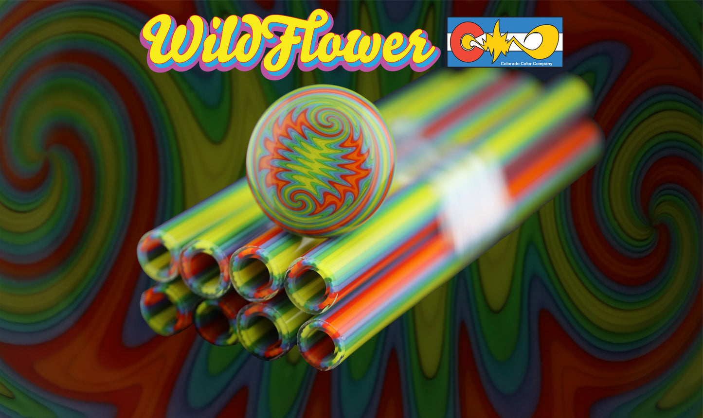 Wildflower - Vac Stack - Vidrio de borosilicato - COE 33 - Tubo revestido