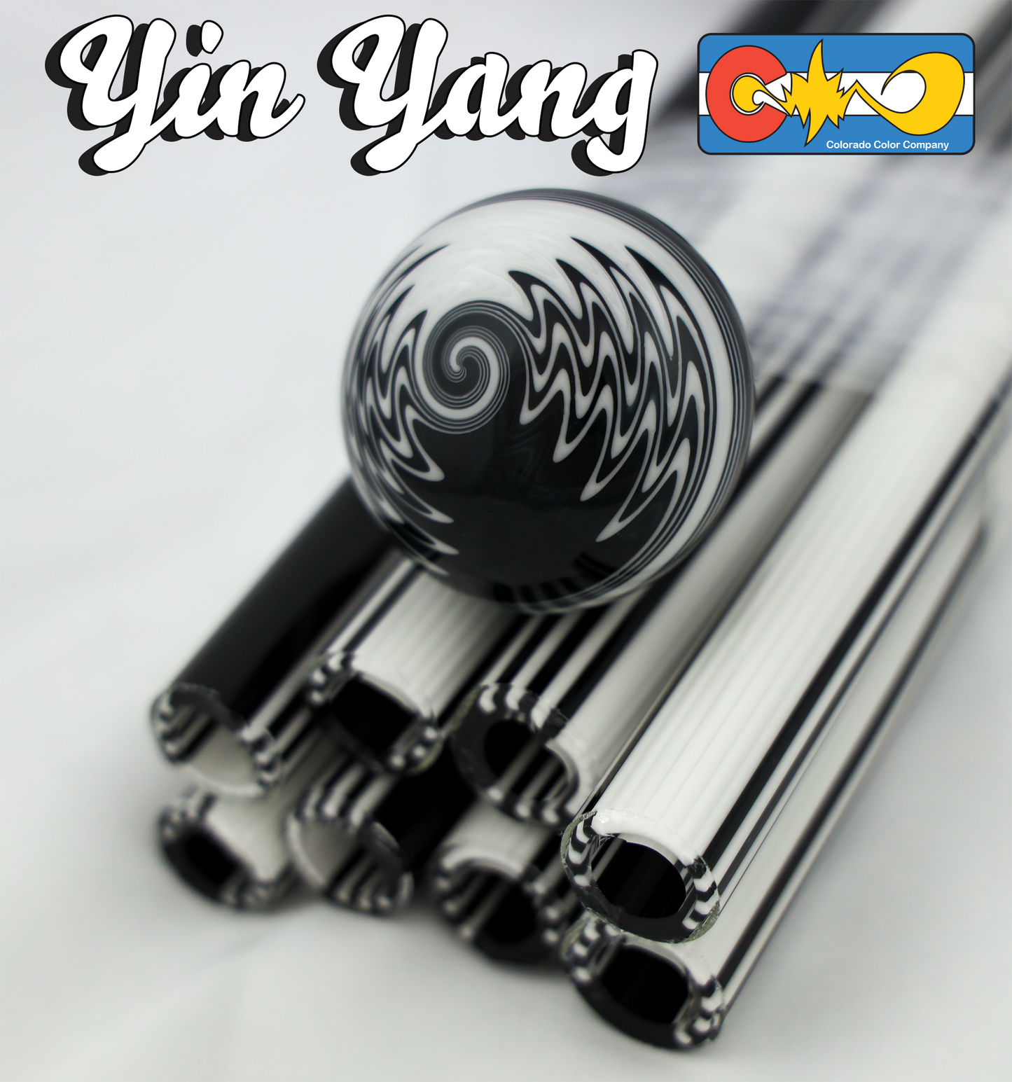 Yin-Yang – Vac Stack – Borosilikatglas – COE 33 – ausgekleideter Schlauch